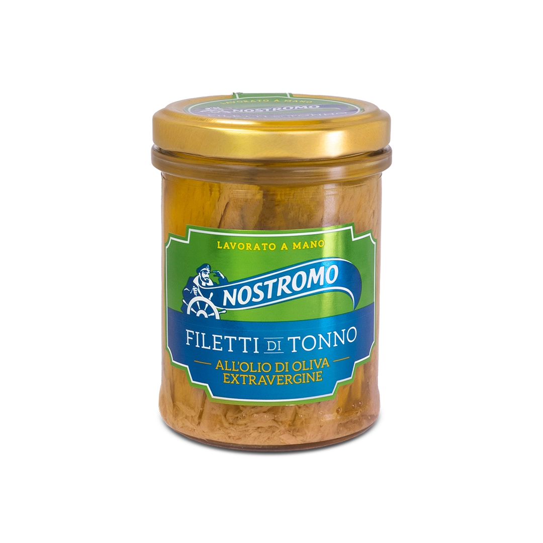filetti di tonno allolio extravergine di oliva in vetro_A